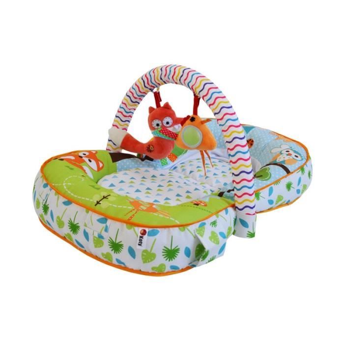 Tapis D Eveil Tapis De Jeu Pour Bebe De 0 A 12 Mois Couverture Anti Renversement Matelas De Gymnastique Avec Hochet Type White Cdiscount Puericulture Eveil Bebe