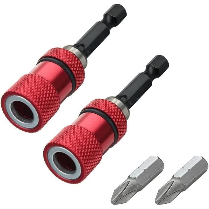 Porte-Embôt Magnétique 1/4" - 3 Pièces Pour Cloison Sèche - Changement Rapide Visseuse/Perceuse