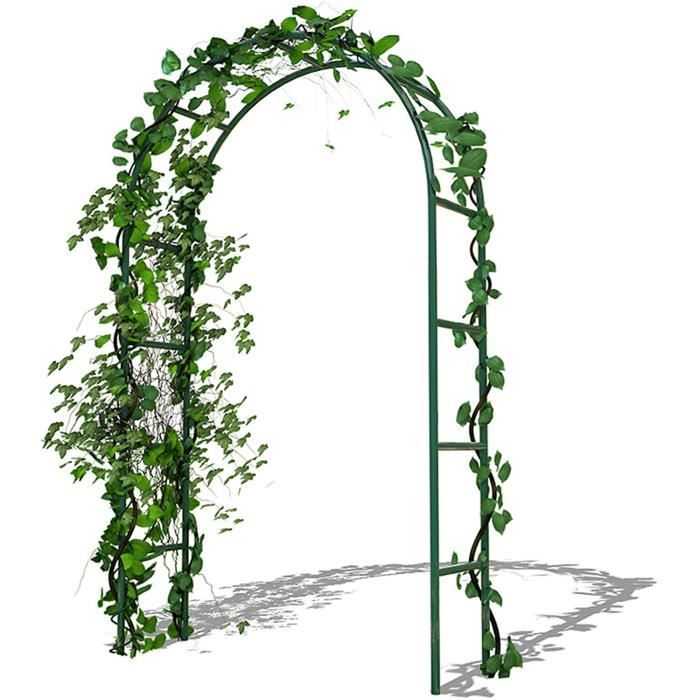 Arche de Jardin pour Plantes Grimpantes Motif Volutes en Fer - 134,5 x