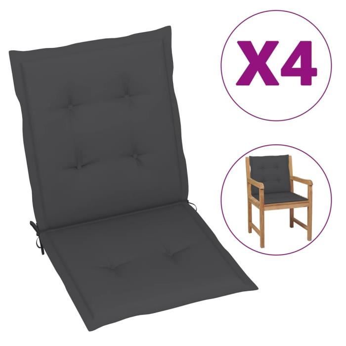 Detex 6X Coussins de Chaise Rouge 100% Polyester pour Chaise à Dossier Haut Salon de Jardin extérieur siège Confortable