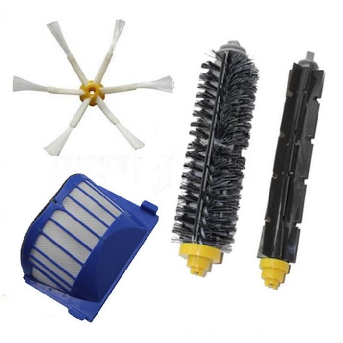 Brosses à Rouleau De Rechange Pour Roomba - 4 Pièces Compatibles Série 600/700, Nettoyage Performant