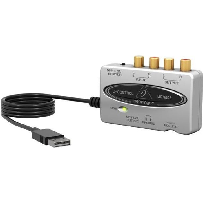 Behringer U-CONTROL UCA202 Interface audio 48 kHz stéreo USB