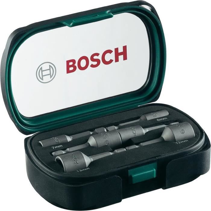Set de douilles 6 pcs Bosch 2607017313 Longueur 50 mm