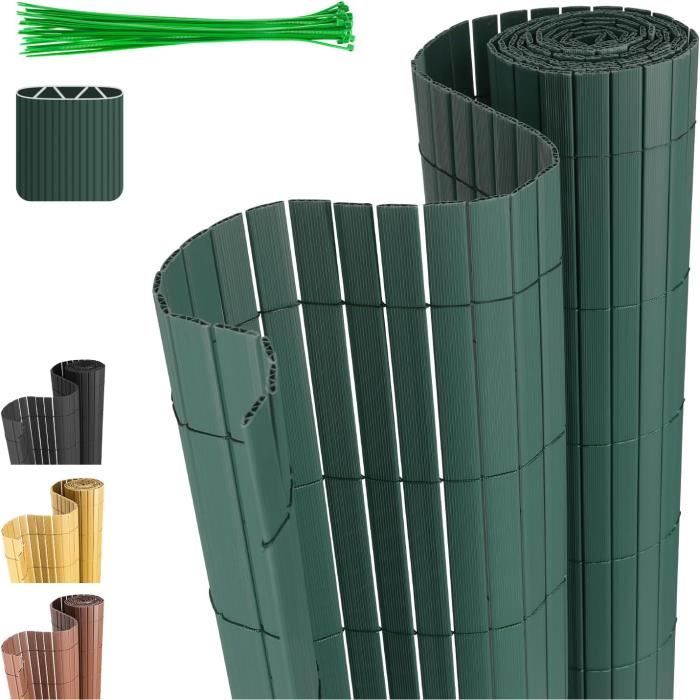 Brise-vue En PVC Vert 200 X 500 Cm - Pour Balcon, Terrasse, Jardin - Résistant Aux UV Et Intempéries, Double Renfort - Protection Intimité Et Vent - 13