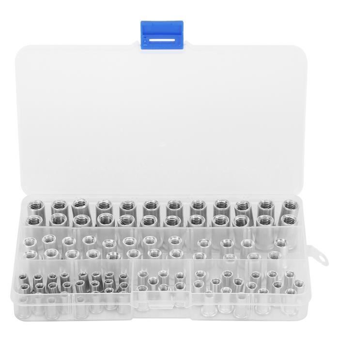 Lot De 100 écrous à Riveter M6 - Acier Inoxydable - Filetage Complet - Pour Bricolage Et Réparation