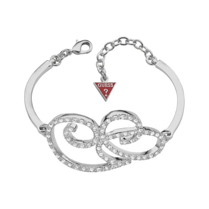 Bracelet Large Rétro Métal Argenté Rhodié Martelé Avec Décor Plaqué Or - Occasion