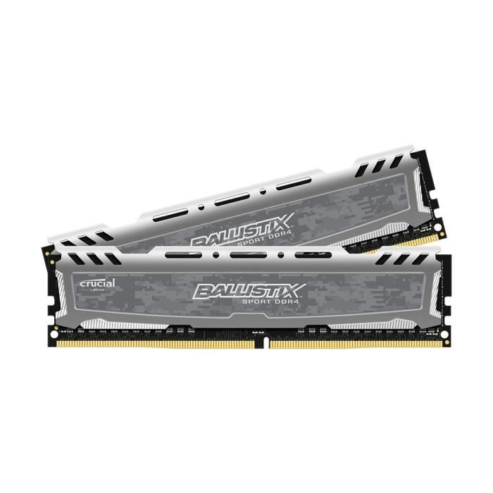 Vente Memoire PC Crucial kit 16Go (2 x 8Go) DDR4 Ballistix Sport LT pas cher Vente Memoire PC Crucial kit 16Go (2 x 8Go) DDR4 Ballistix Sport LT pas cher