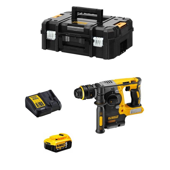 Perforateur Burineur DeWALT DCH274P1T 1 x 50 Ah + DCB115 + TSTAK II
