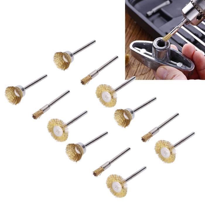 BROSSES LAITON POUR DREMEL 3 PIECES