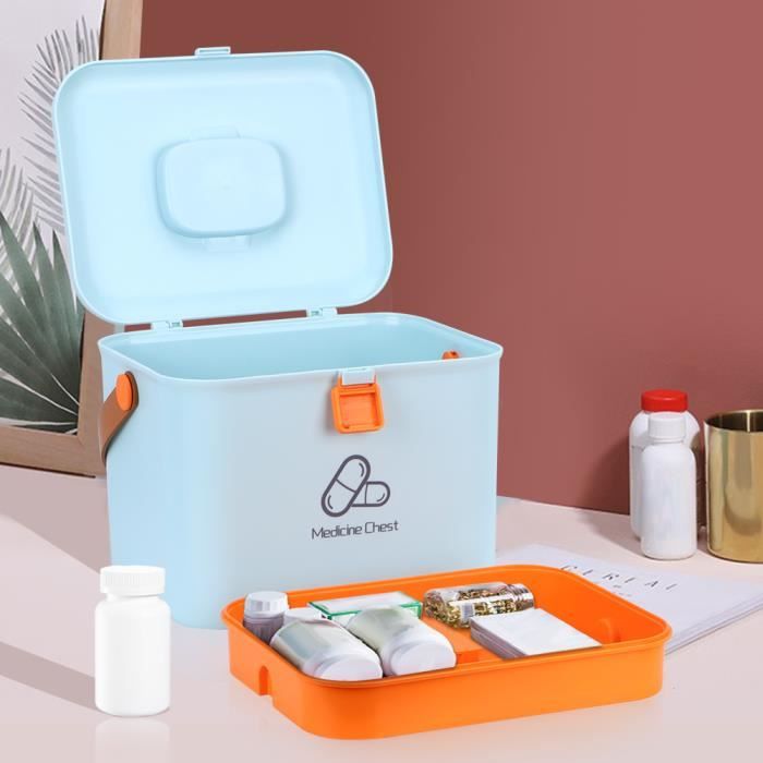 Boîte De Médicaments 4 étages Portable - Organiseur De Pharmacie Maison, école, Bureau