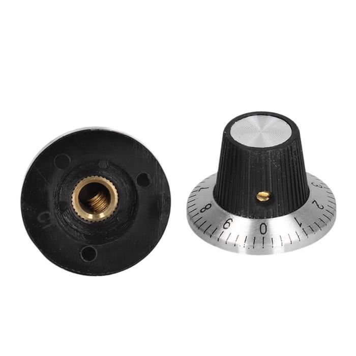 4 Gros Boutons De Potentiomètre Bruel&Kjaer Originaux – Noir