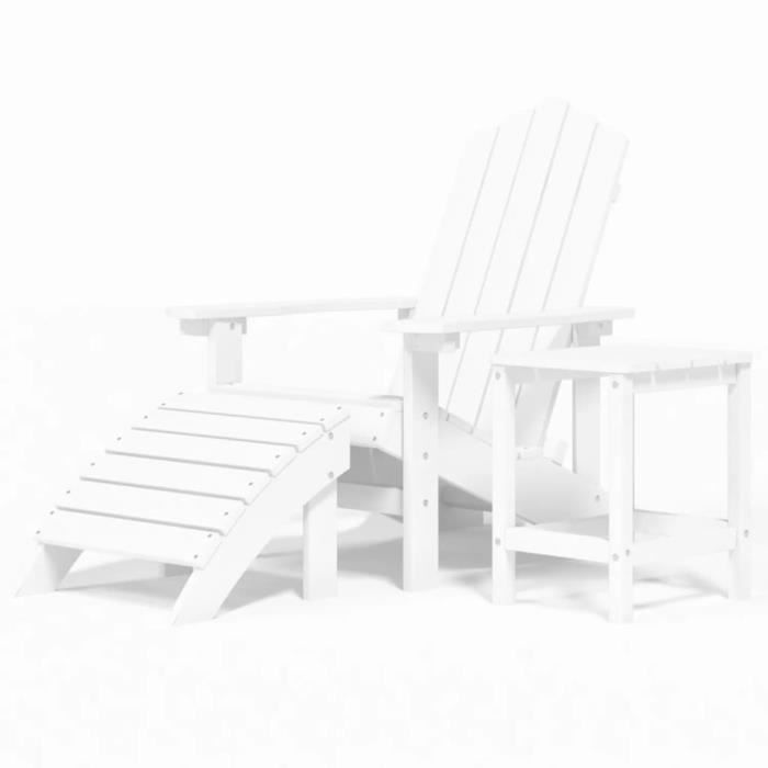 Chaise Jardin Adirondack Anthracite - HDPE 92x83cm | Mobilier Extérieur Durable Et Confortable