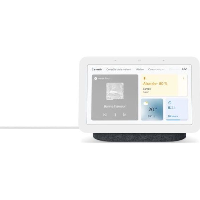 Enceinte Intelligente Google Nest Hub 2ème Génération – Écran Connecté, Assistant Vocal