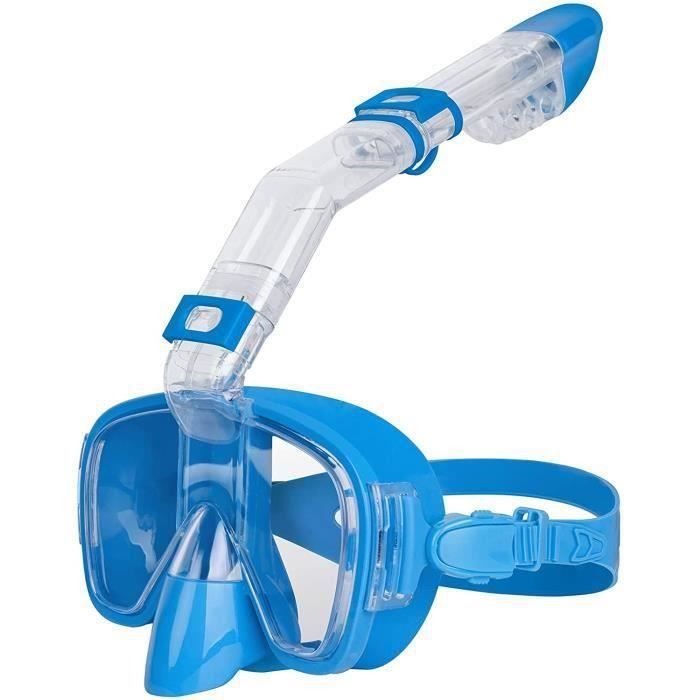 Masque De Plongée Avec Tuba - Supérieur Sec, Anti-Buée - Support Caméra Intégré - Noir