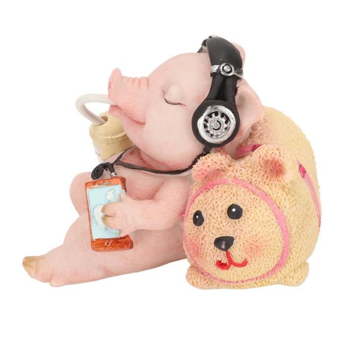 Figurine Ancienne Cochon En Celluloïd – Rare – Fond De Bureau Design