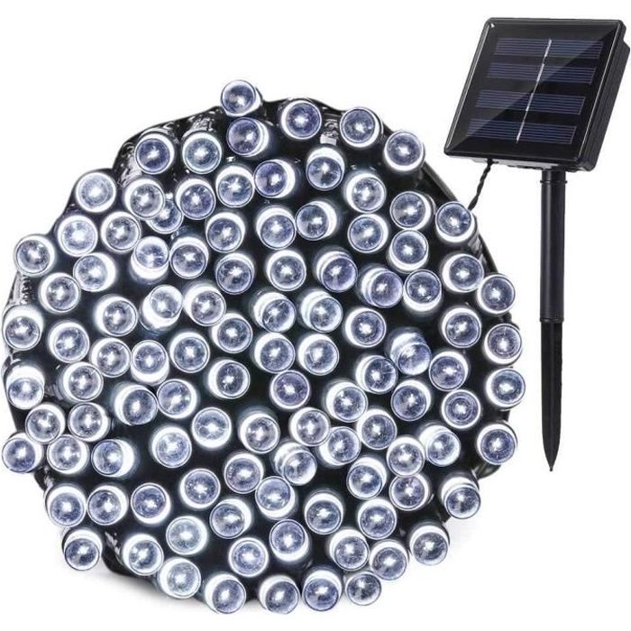 Guirlande lumineuse solaire Yogy Solar - LUMI JARDIN - 400 LED - Blanc froid - 3,3m