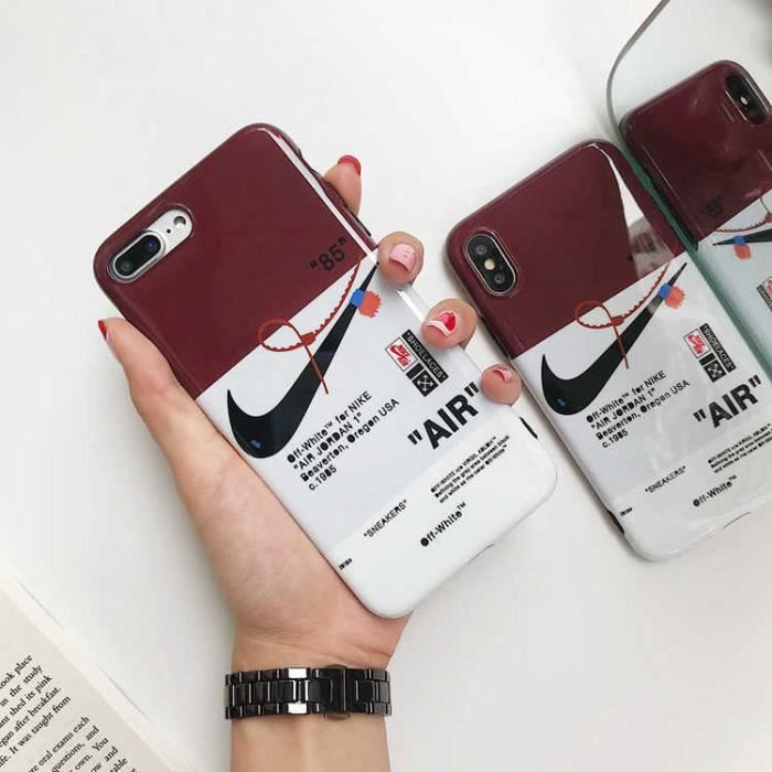 Coque iPhone 7 8Nike Noir 1 Verre Coque Compatible iPhone 7 8