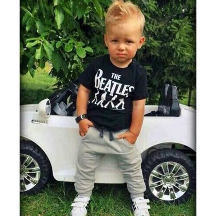 1 5 Ans Bebe Enfant Garcon 2 Pcs Ensemble De Vetement Mode T Shirt Noir Motif Lettre Pantalon Gris Noir Cdiscount Pret A Porter 1 5 Ans Bebe Enfant Garcon 2 Pcs Ensemble De Vetement Mode T Shirt Noir Motif Lettre Pantalon Gris Noir Cdiscount Pret A Porter