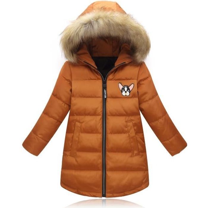 doudoune marron enfant