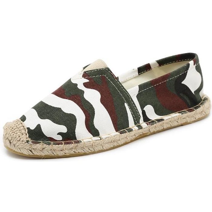 Espadrilles en toile cousue main camouflage pour hommes et femmes mixte - FUNMOON