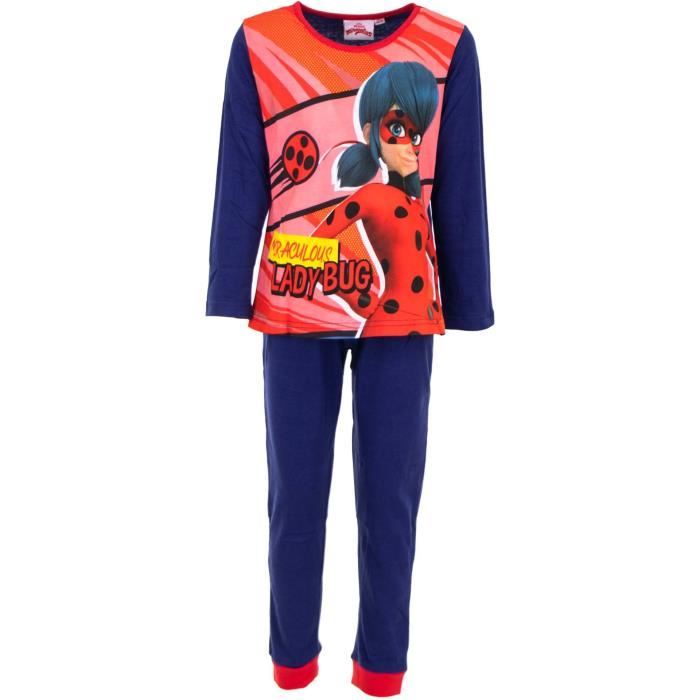 Nouveau pyjama 2 pieces LADYBUG MIRACULOUS marine Bleu Cdiscount Pret a Porter