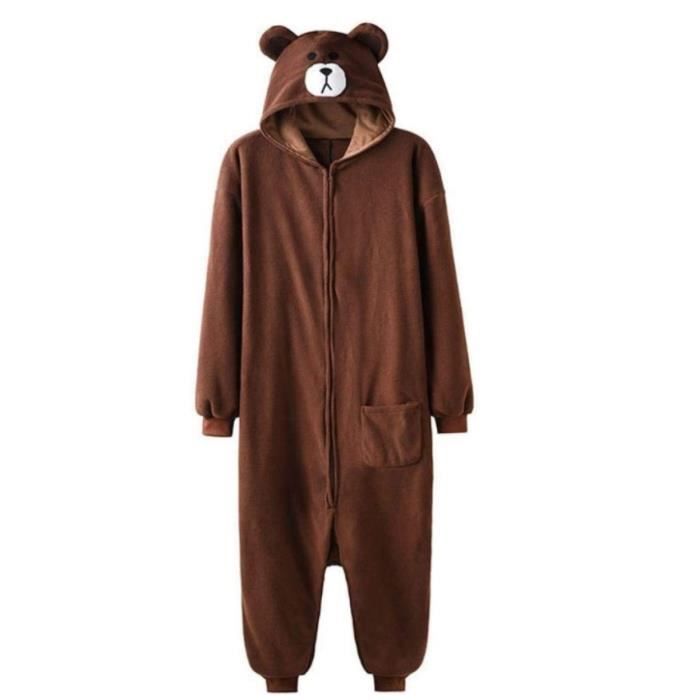 Combinaison Pilou Pilou Pyjama Combinaison Animaux Adulte