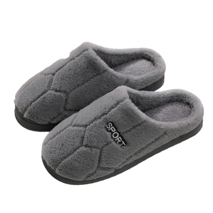 Pantoufles D'hiver,Hommes Hiver Intérieur Chaud Home Slippers
