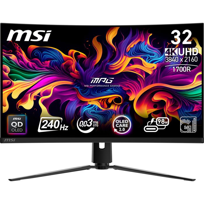 Écran – MSI – MPG 321CURX – QD-OLED – 31.5 – 4K Ultra HD