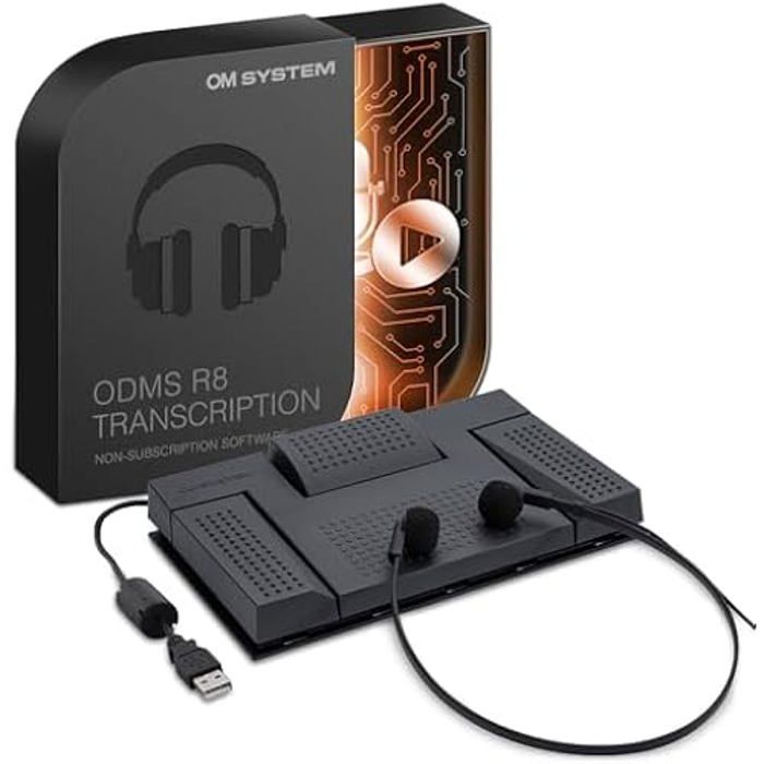 Kit de Transcription Audio - OM SYSTEM - AS-2700 - Pédale USB - Casque stéréo - ODMS R8