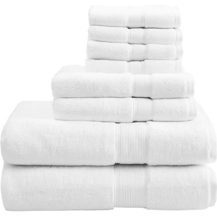 660 GR//m/² 100/% Coton peign/é et Fils z/éro Twist Hotel Spa Ensemble 14 pi/èces Taille L ORPHEEBS Ensemble de Serviettes et Draps de Bain Luxe Divers Dimensions
