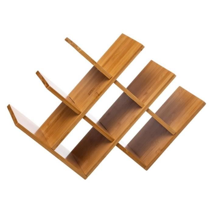 Range-bouteilles En Bambou Five - Capacité 48 Bouteilles - Dimensions L45 X P24 X H131 Cm - Poids 8.15 Kg - Design Naturel - 9