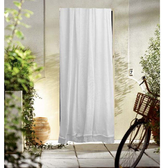 Rideau Marseillais tissé Blanc - 225 x 140 cm - TOISON DOR