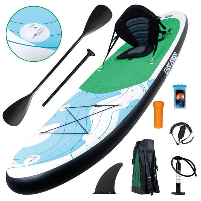 Stand Up Paddle Gonflable Planche Gonflable avec Siege - 322x76x165cm