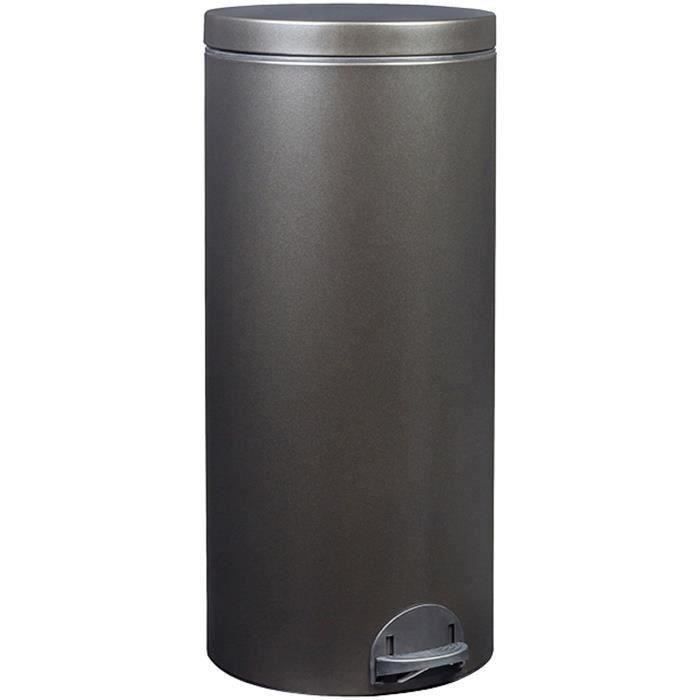 Poubelle Elora 30l noir basalte