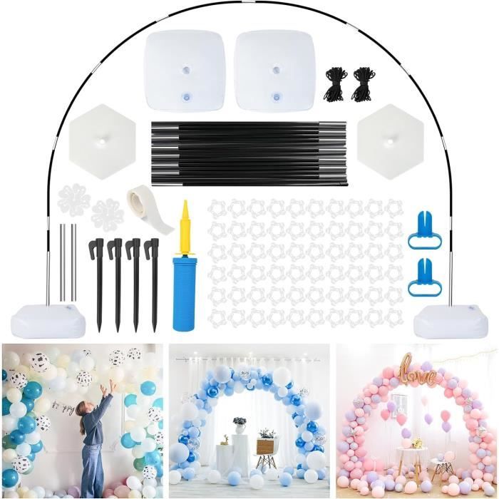 Kit arche ballon réglable pour décoration de fête anniversaire et Kit arche ballon réglable pour décoration de fête anniversaire et