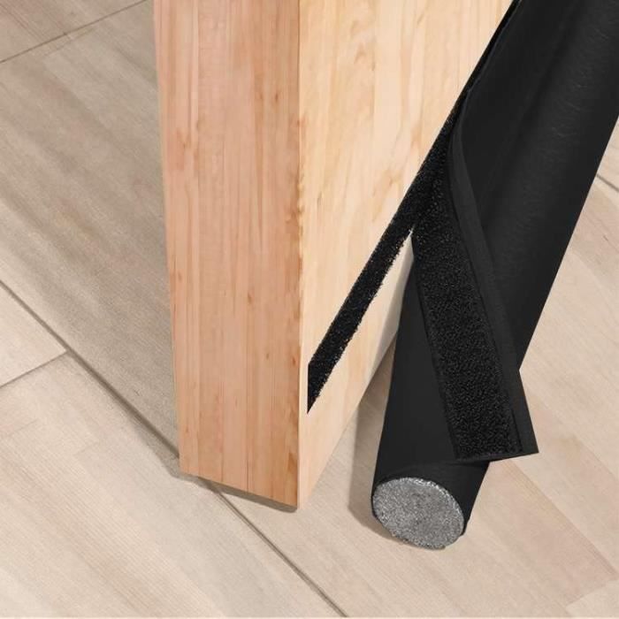 3 Pièces Bas De Porte Unilatéral 96x5cm - Joint Isolation Anti-Courant D'Air Brun