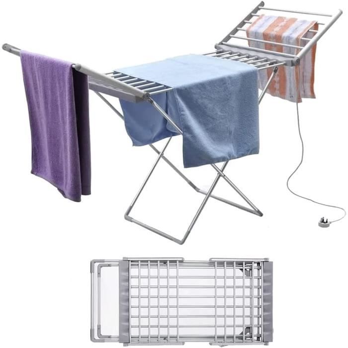 Sèche-linge électrique Pliable Avec Télécommande - Portable, 2 étages, 1200-1500W | Pour Maison, Appartement, Camping
