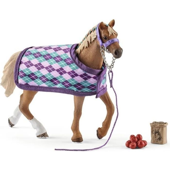 Figurine SCHLEICH - Cheval Pur-sang anglais avec couverture - Cdiscount  Jeux - Jouets