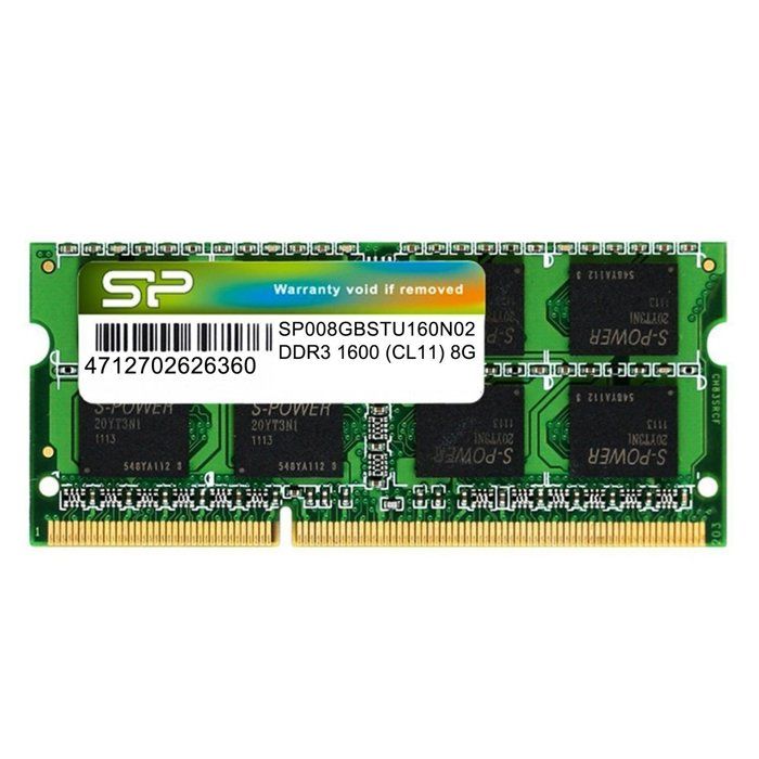 So DDR38GB PC 1600CL11Silicon Power 16puces Neuf