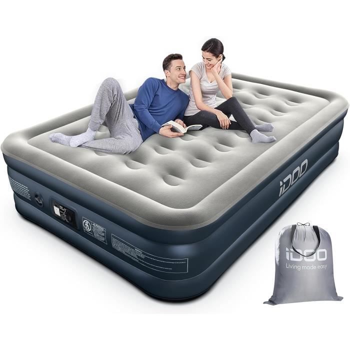 Lit Gonflable Floqué Avec Pompe à Pied Intégrée 191x137x28 Cm Bestway