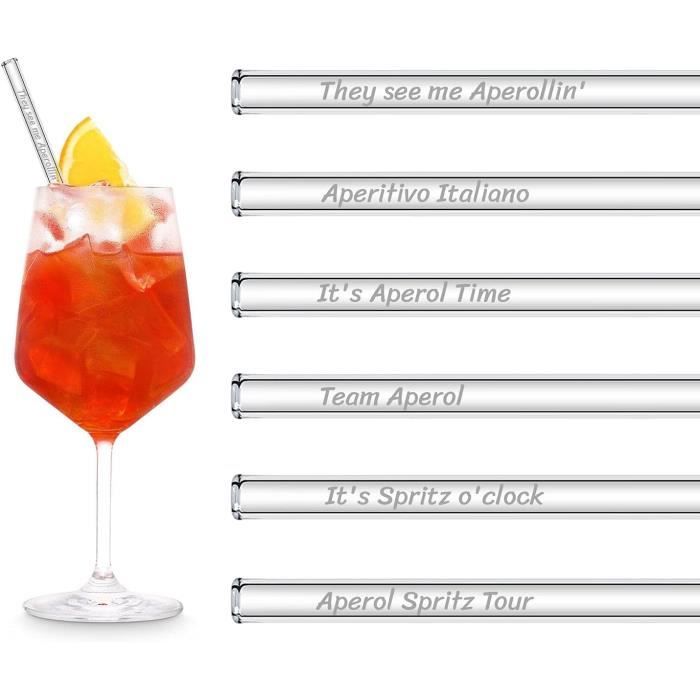 HAL Aperol Spritz Sprüche Glas Strohhale Holy Aperoli Edition HAL Aperol Spritz Sprüche Glas Strohhale Holy Aperoli Edition
