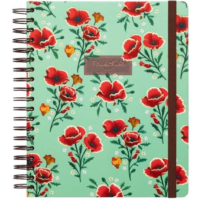 Agenda Semainier LEUCHTTURM1917 2026 - Format A5, Couverture Rigide Motif Feuille, Pages Notes, élastique
