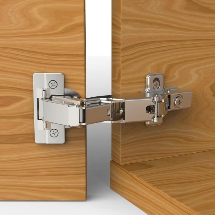 Charnières pivotantes - A177 - Fer argenté - Design dissimulé