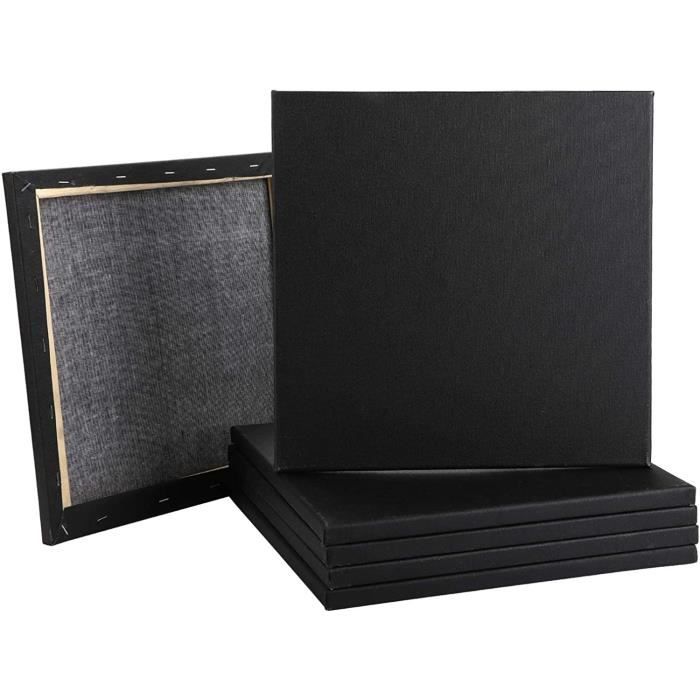 COHEALI 3pièces Lot De Toiles Vierges Tendues Cadre Blanc Pour Peinture à Huile Gouache Pour Étudiants Et Amateurs