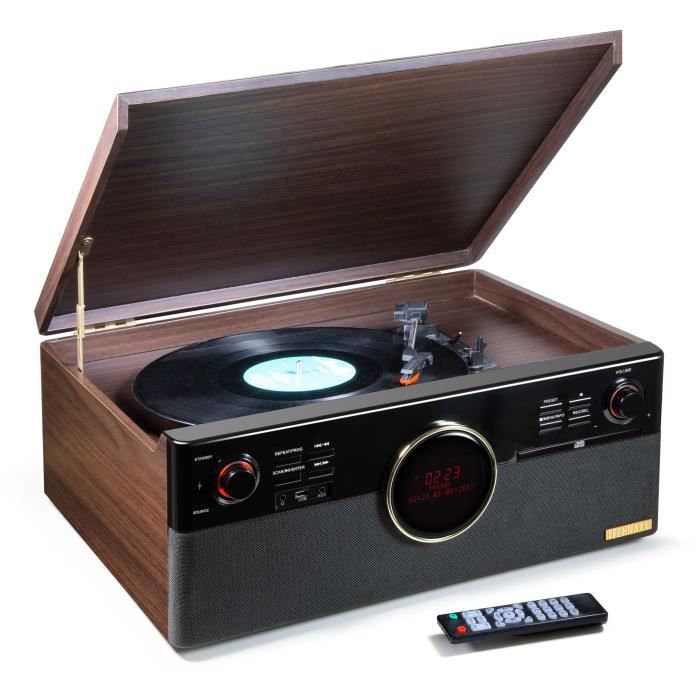 Technaxx TX-137 Platine USB entraînement par courroie marron (aspect bois précieux mat)