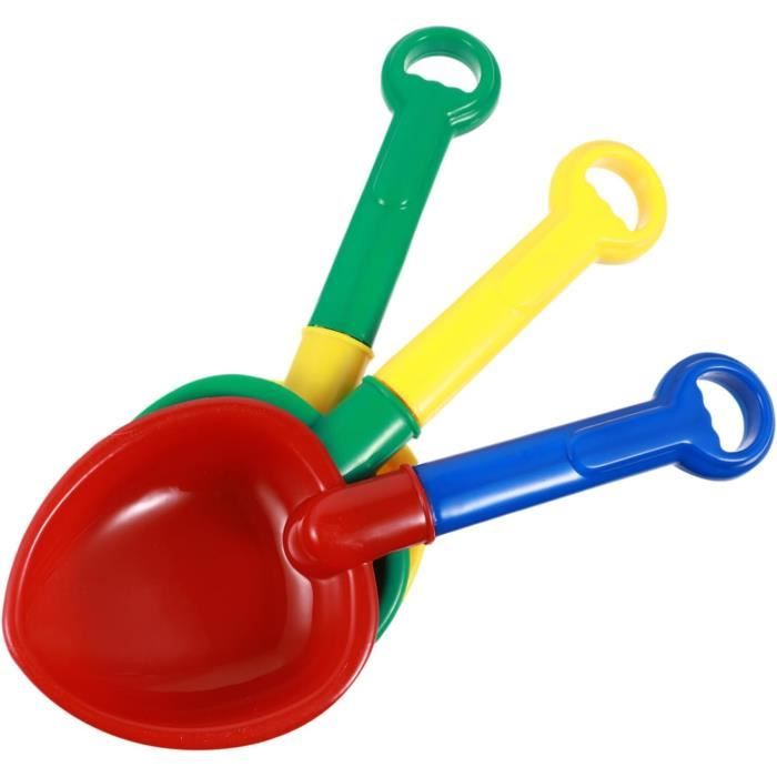 Lot De 2 Pelles De Plage Colorées Pour Enfants - 38 Cm, Plastique Durable, Pour Sable, Neige, Bac à Sable