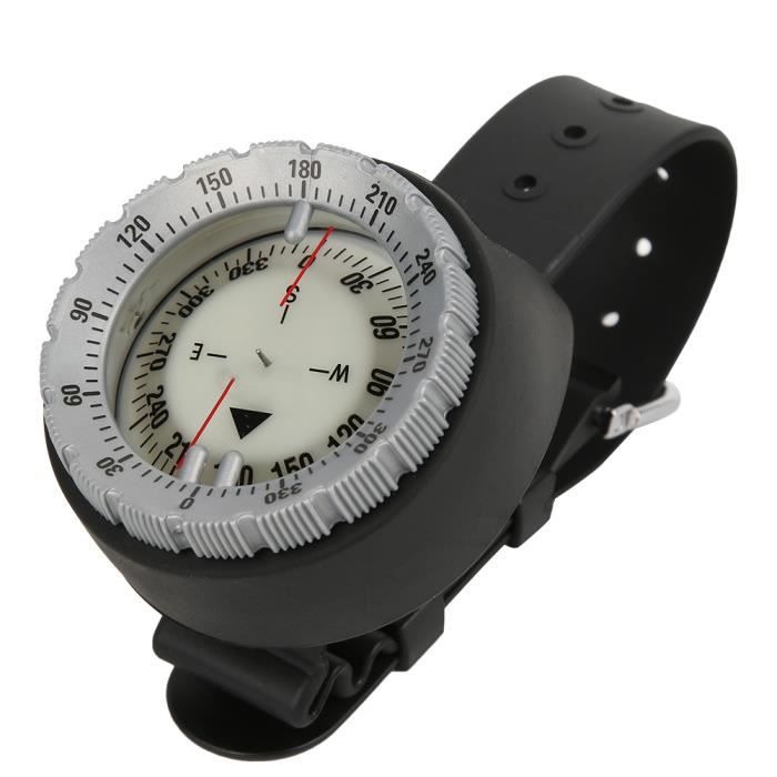Boussole de plongée sous-marine 50 m lumineuse, magnétique et étanche