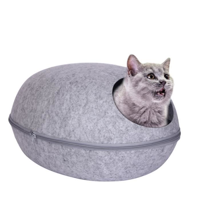Lits pour chat en feutre pour chats d'intérieur, petit lit doux