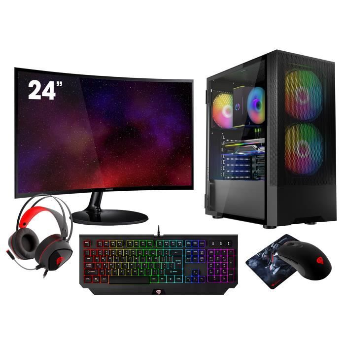 VIST Kit Gaming Ryzen 5 3600 - RAM 32Go - RTX 3060 - SSD 1To M.2 - LCD 24 - Windows 11 Pro