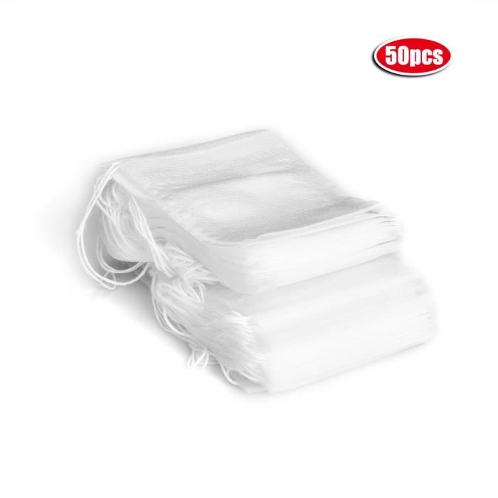 100 Sachets Filtre Non-Tissés - Pour Thé, Soupe, Épices et Usage Herbal